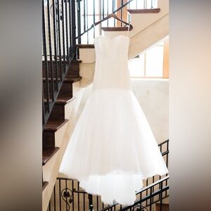 Legends by Romona Keveza Drop Waist Lace Wedding Gown